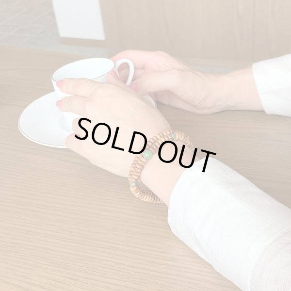 画像7: 内周16.5cm・17cm【108玉ブレス】白檀 独山玉 (びゃくだん どくさんぎょく)数珠ブレスレット (7)