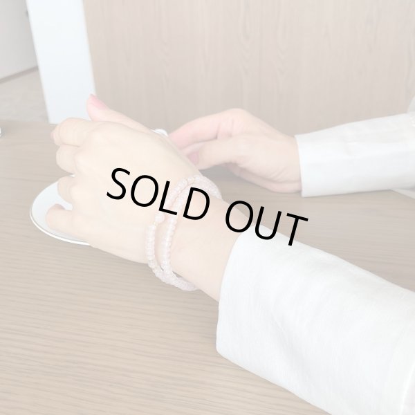 画像4: 内周18cm【108玉】みかん玉 ローズクォーツ 数珠 ブレスレット (4)