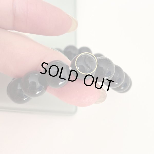 画像2: 50%OFF1点のみ 【アウトレット】極上 モリオン (黒水晶) 10ミリ ブレスレット ◆宝石鑑別書付き◆ (2)