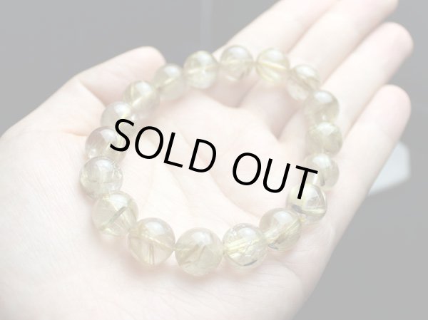 画像3: 【セール20%OFF】【現品限り】11.5ミリ ルチルクォーツ パワーストーン ブレスレット (3)
